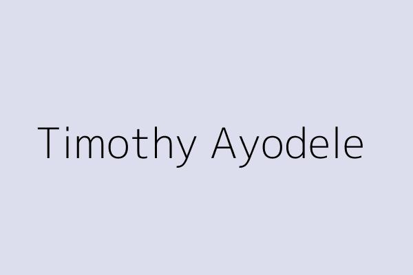 Timothy Ayodele